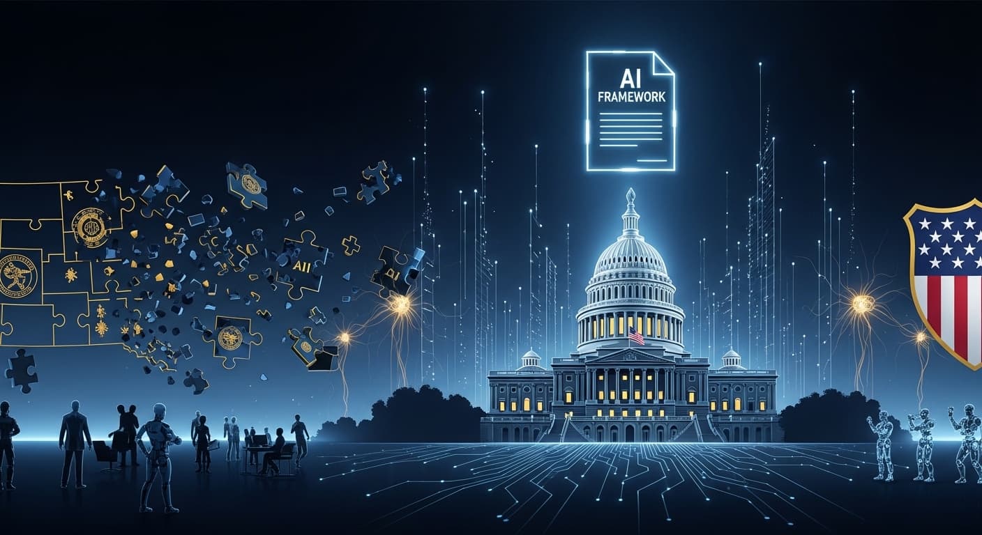 トランプ政権、AI国家フレームワーク発表—州法乱立に警告、連邦統一規制を議会に要請