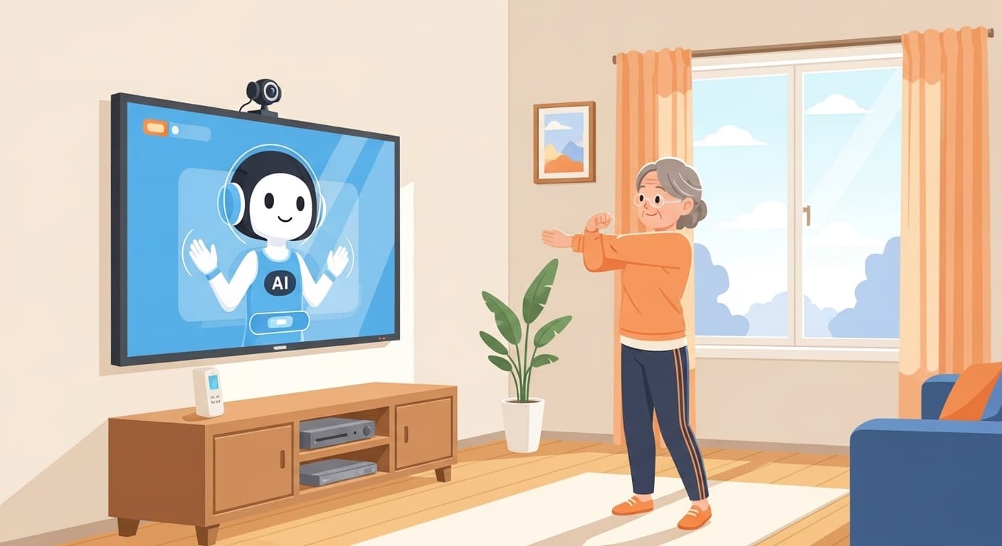 シャープ「介護向けAIトレーナー」開発｜テレビとAIが介護現場の人手不足を変える