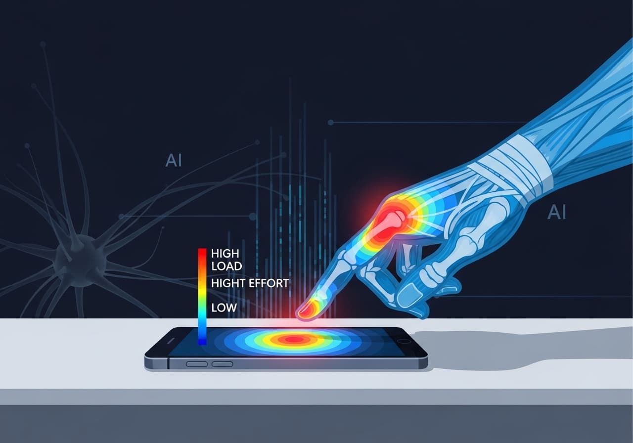 Log2Motion：スワイプの「疲れ」をAIが可視化—スマホUIを筋骨格シミュレーションで評価する新技術