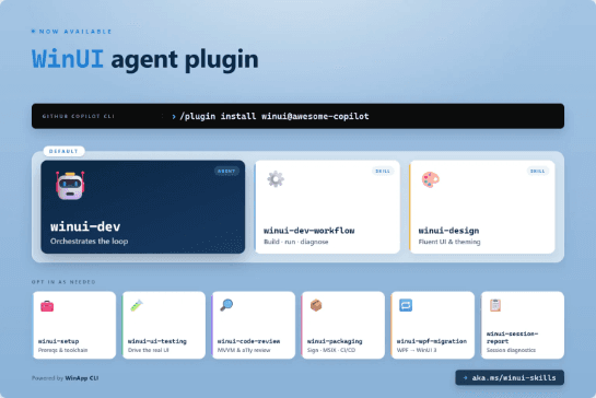 マイクロソフト、AIエージェントにWindowsアプリ開発の知識を与える「Windows Development Skills」を一般提供開始