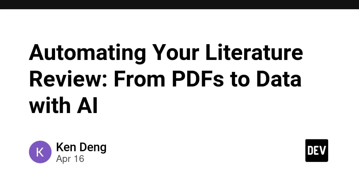 Automating Your Literature Review: From PDFs to Data with AI