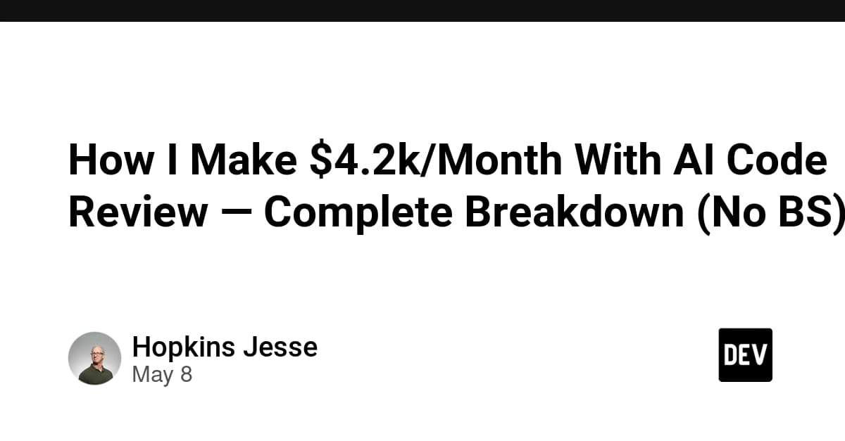 How I Make $4.2k/Month With AI Code Review — Complete Breakdown (No BS)