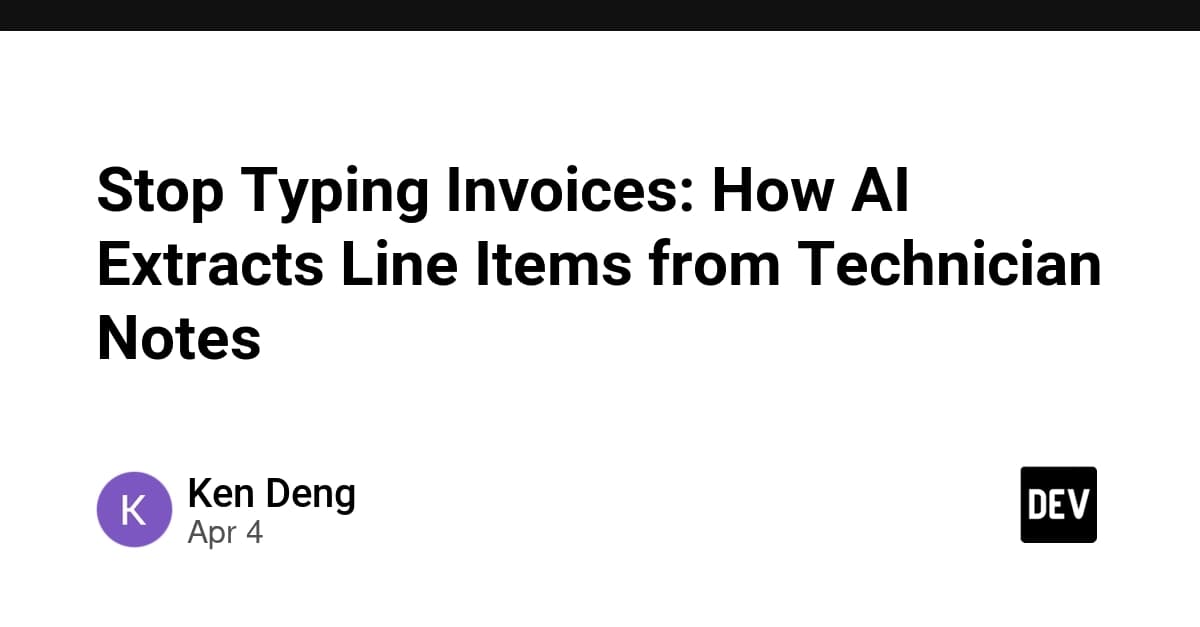 Stop Typing Invoices: How AI Extracts Line Items from Technician Notes