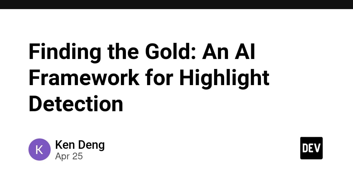 Finding the Gold: An AI Framework for Highlight Detection