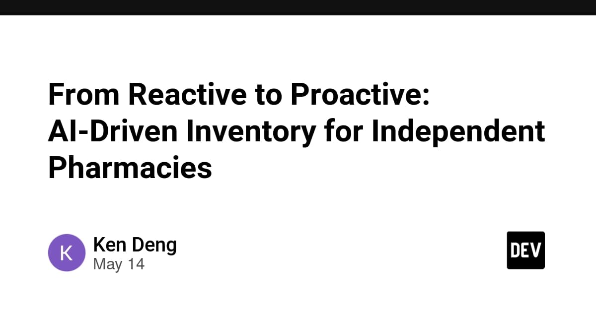From Reactive to Proactive: AI-Driven Inventory for Independent Pharmacies