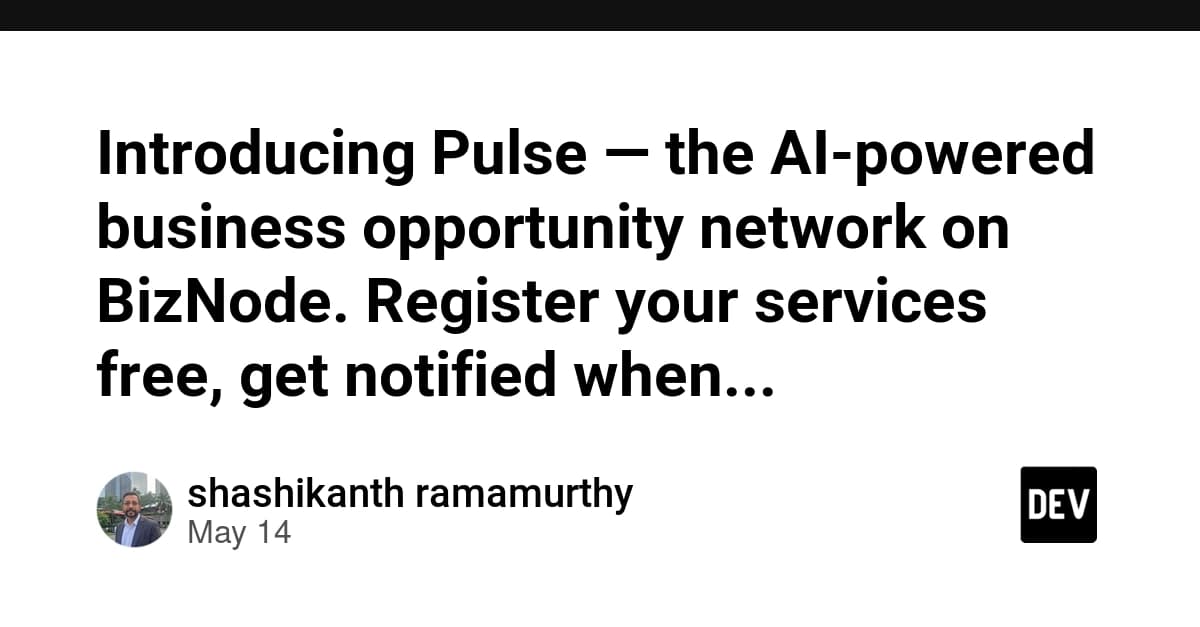 BizNode上のAI搭載ビジネス機会ネットワーク「Pulse」を紹介—サービスは無料登録、通知を受け取れます…