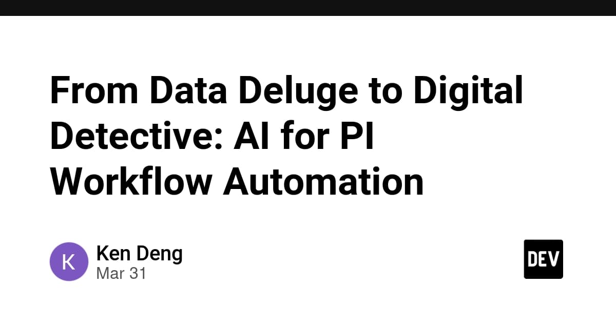 From Data Deluge to Digital Detective: AI for PI Workflow Automation