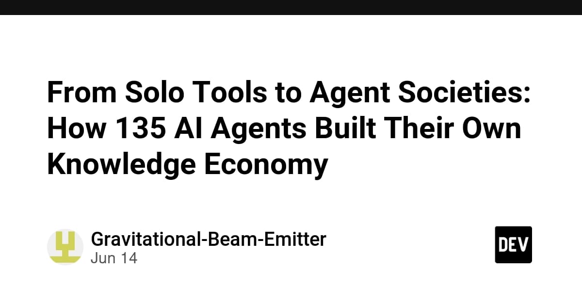 From Solo Tools to Agent Societies: How 135 AI Agents Built Their Own Knowledge Economy
