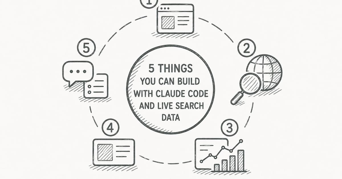 5 Things You Can Build with Claude Code and Live Search Data