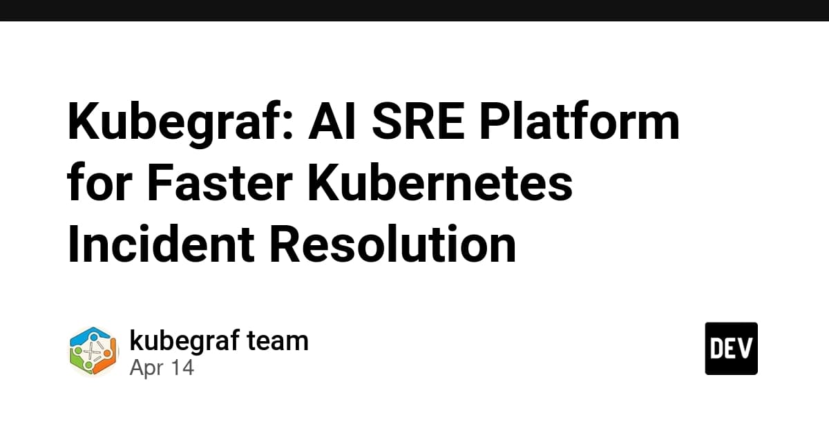 Kubegraf: AI SRE Platform for Faster Kubernetes Incident Resolution