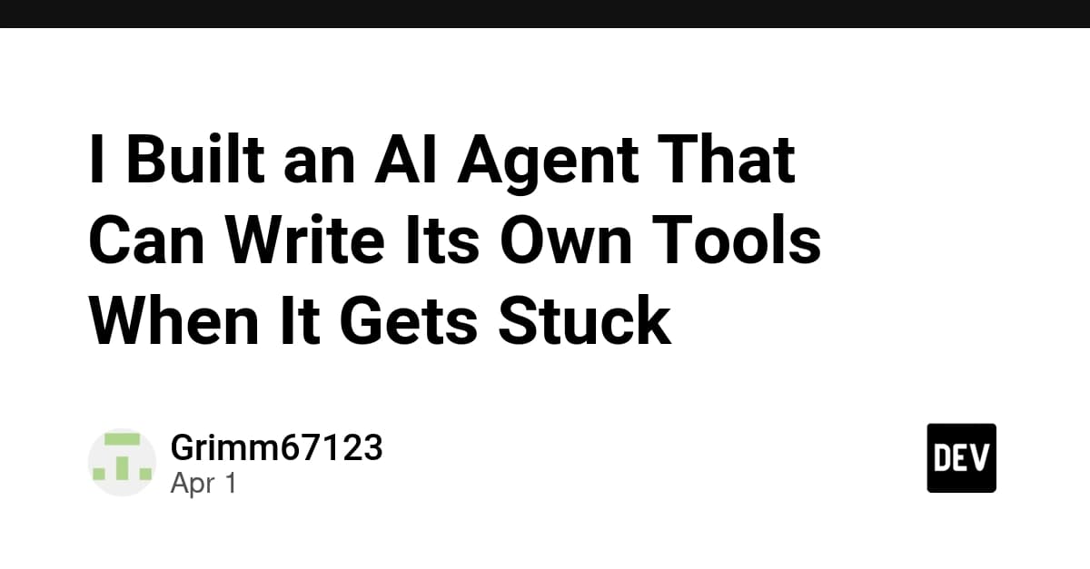 詰まったときに自分でツールを書き起こせるAIエージェントを作った