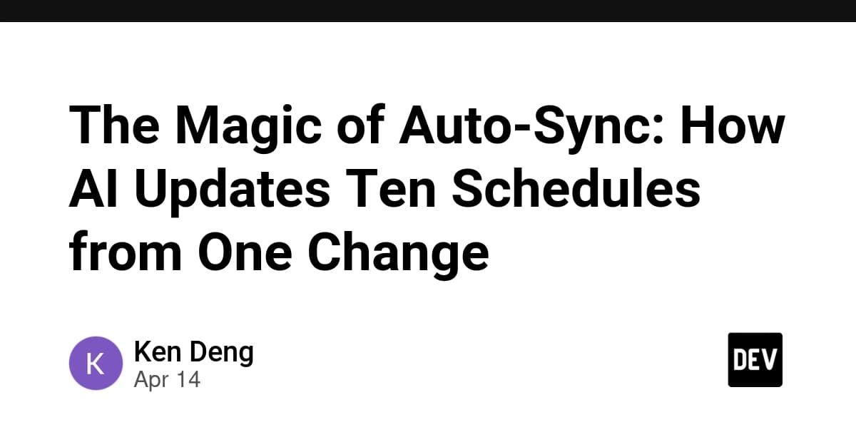 The Magic of Auto-Sync: How AI Updates Ten Schedules from One Change