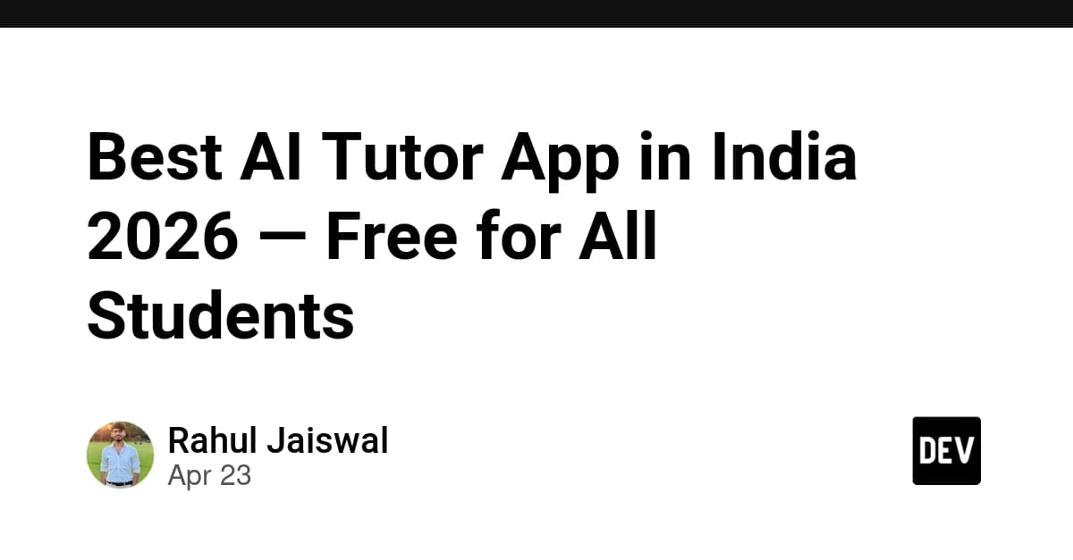 Best AI Tutor App in India 2026 — Free for All Students