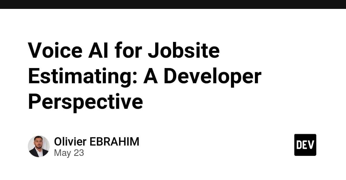 Voice AI for Jobsite Estimating: A Developer Perspective