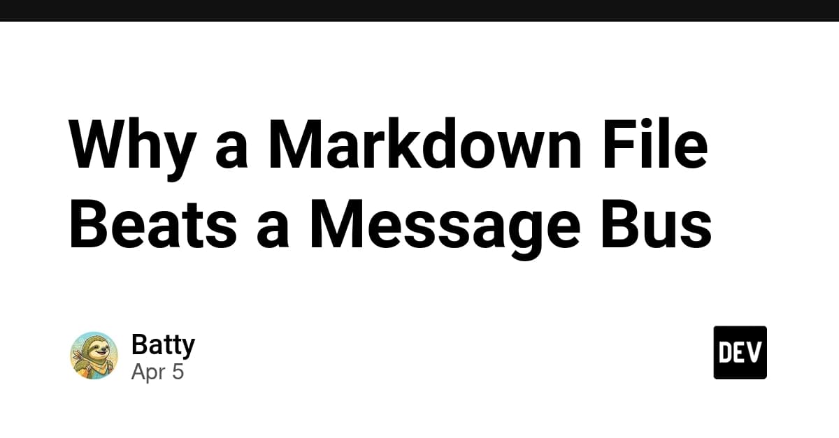 なぜMarkdownファイルはメッセージバスに勝るのか