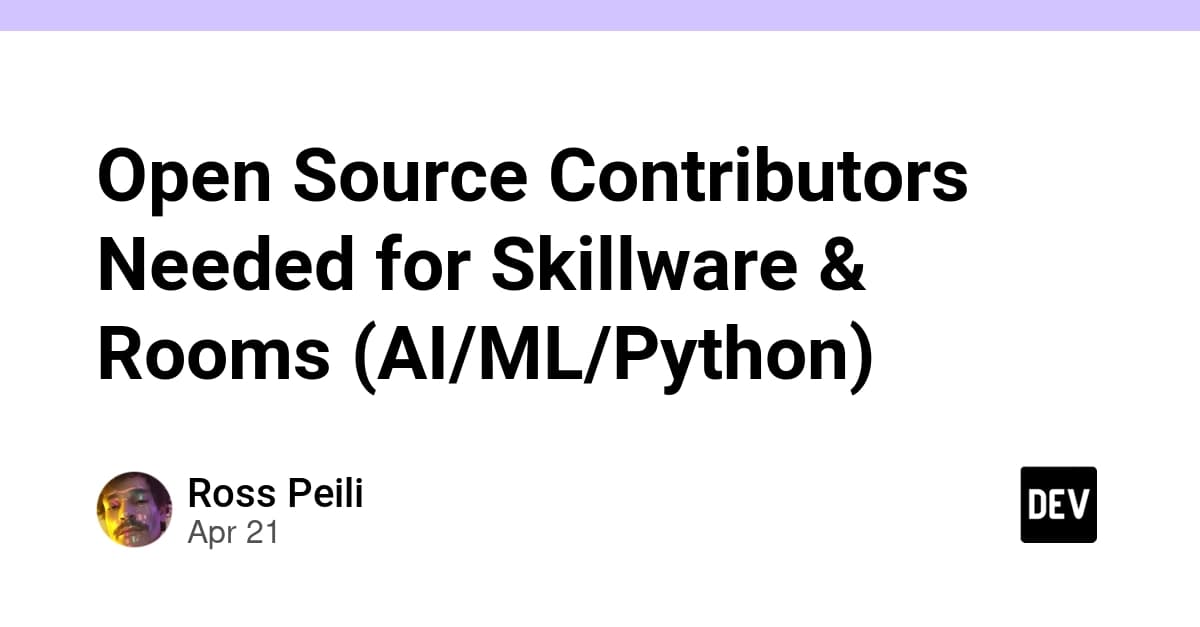 Open Source Contributors Needed for Skillware & Rooms (AI/ML/Python)