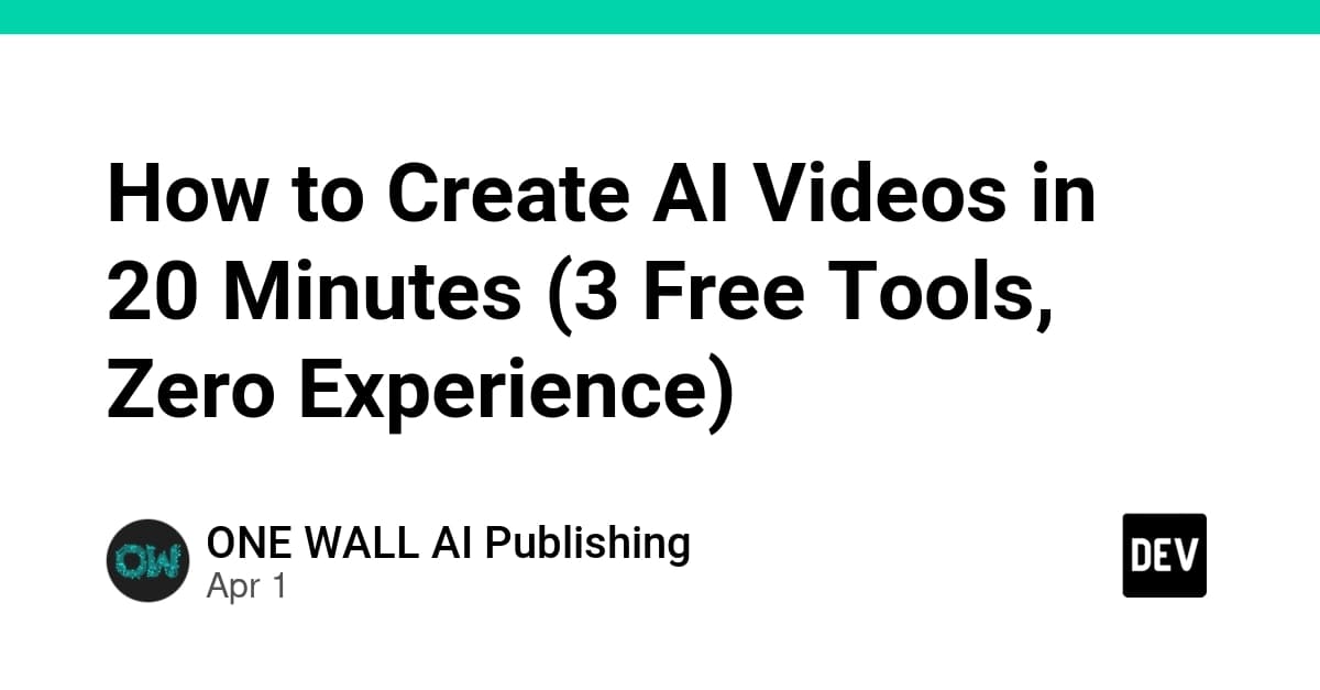 20分でAI動画を作る方法(無料ツール3つ、経験ゼロ)