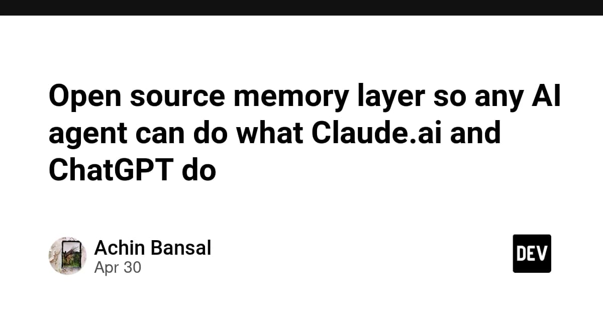Claude.aiやChatGPTのようなことを誰でも実現できるオープンソースのメモリ層
