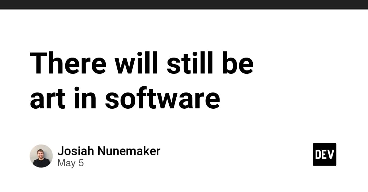 There will still be art in software