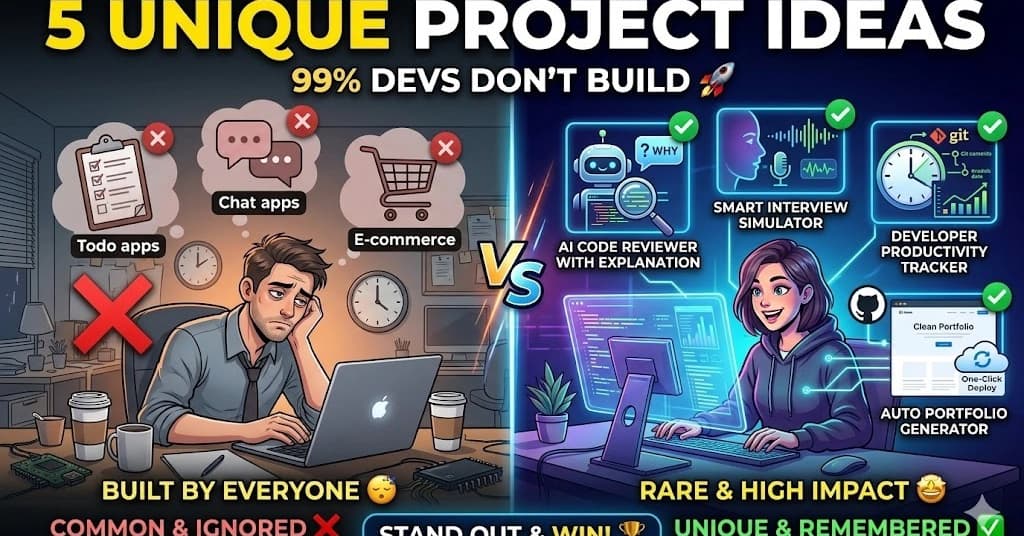 # 🚀 5 Unique Project Ideas That 99% Developers Don’t Build