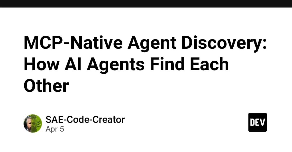 MCP-Native Agent Discovery: How AI Agents Find Each Other