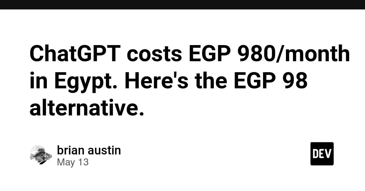 ChatGPT costs EGP 980/month in Egypt. Here's the EGP 98 alternative.