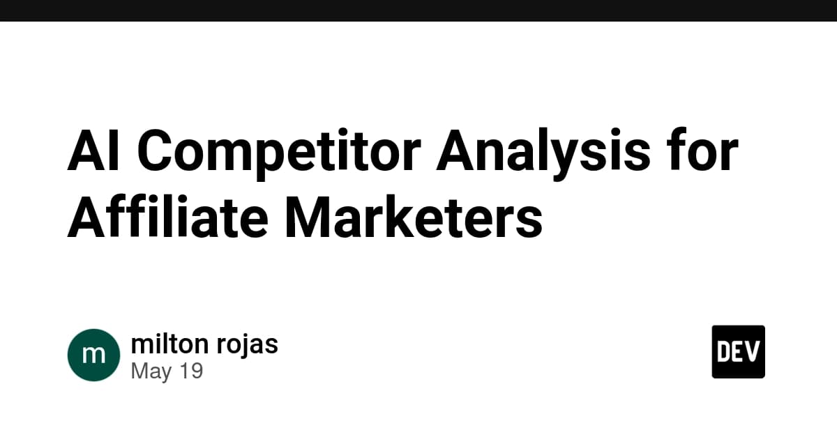 AI Competitor Analysis for Affiliate Marketers