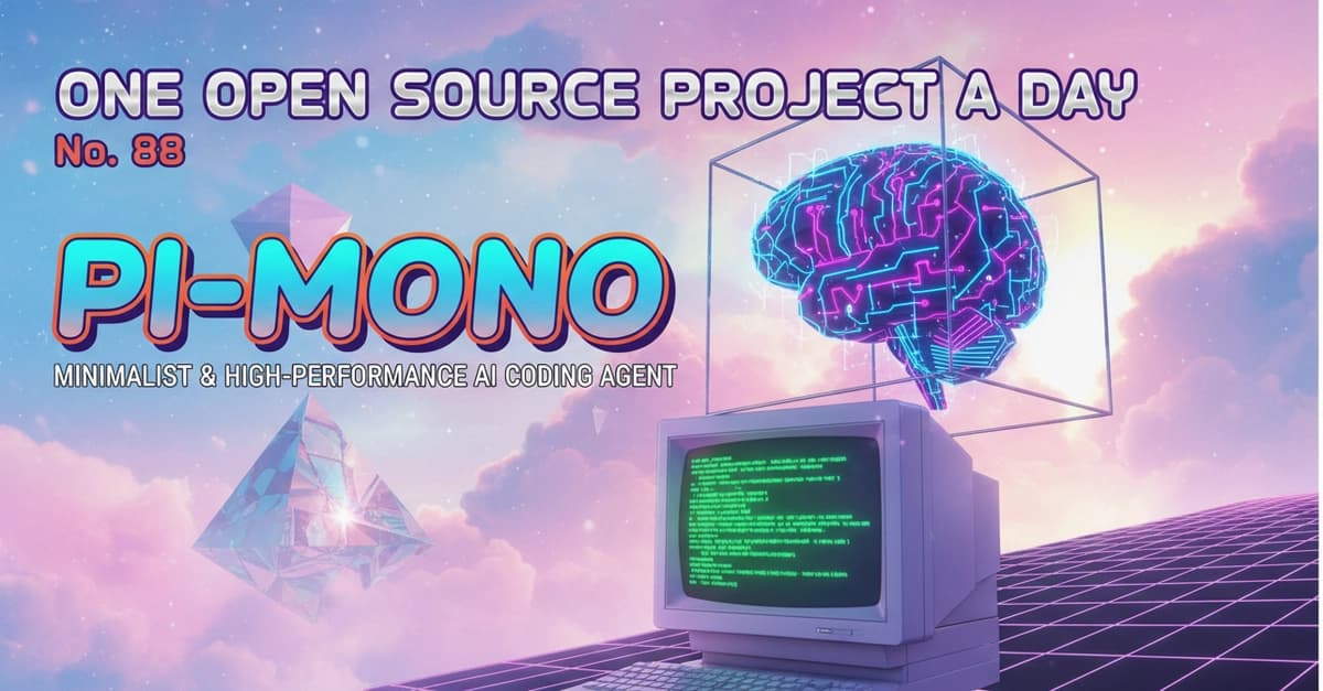 「One Open Source Project a Day (No.53)」pi-mono:ミニマル&高性能なAIコーディングエージェント