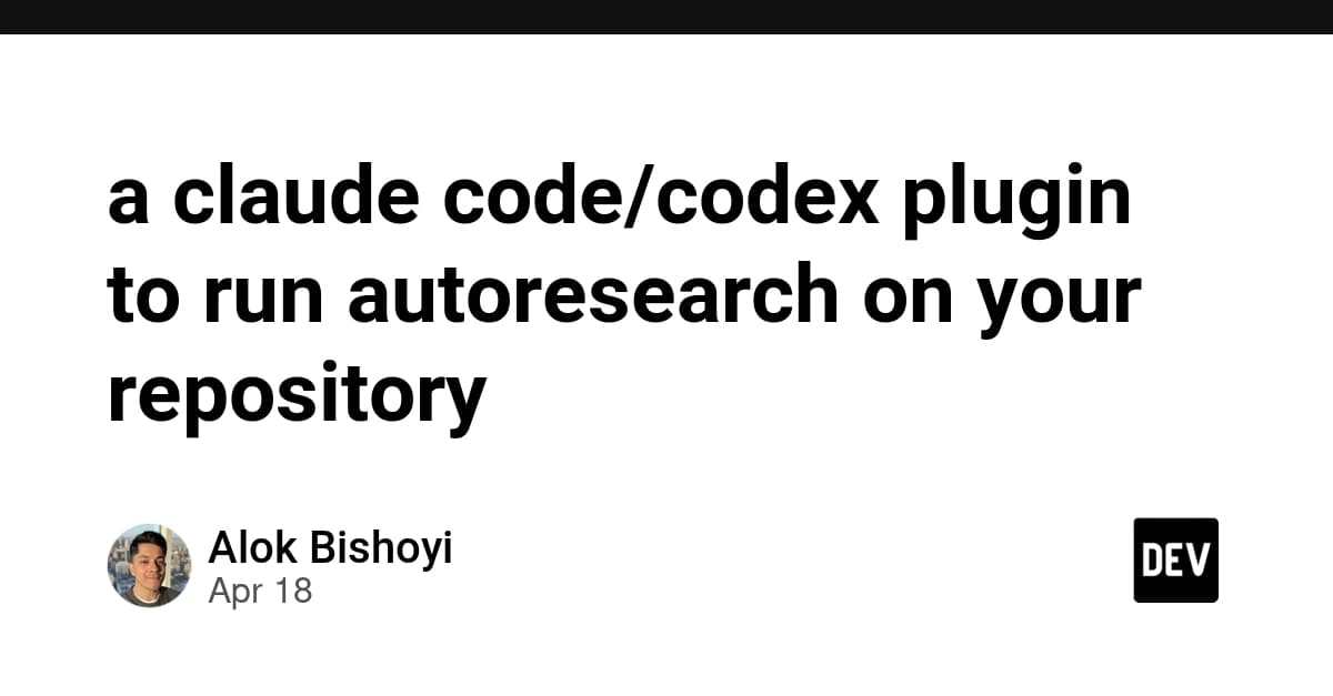 a claude code/codex plugin to run autoresearch on your repository