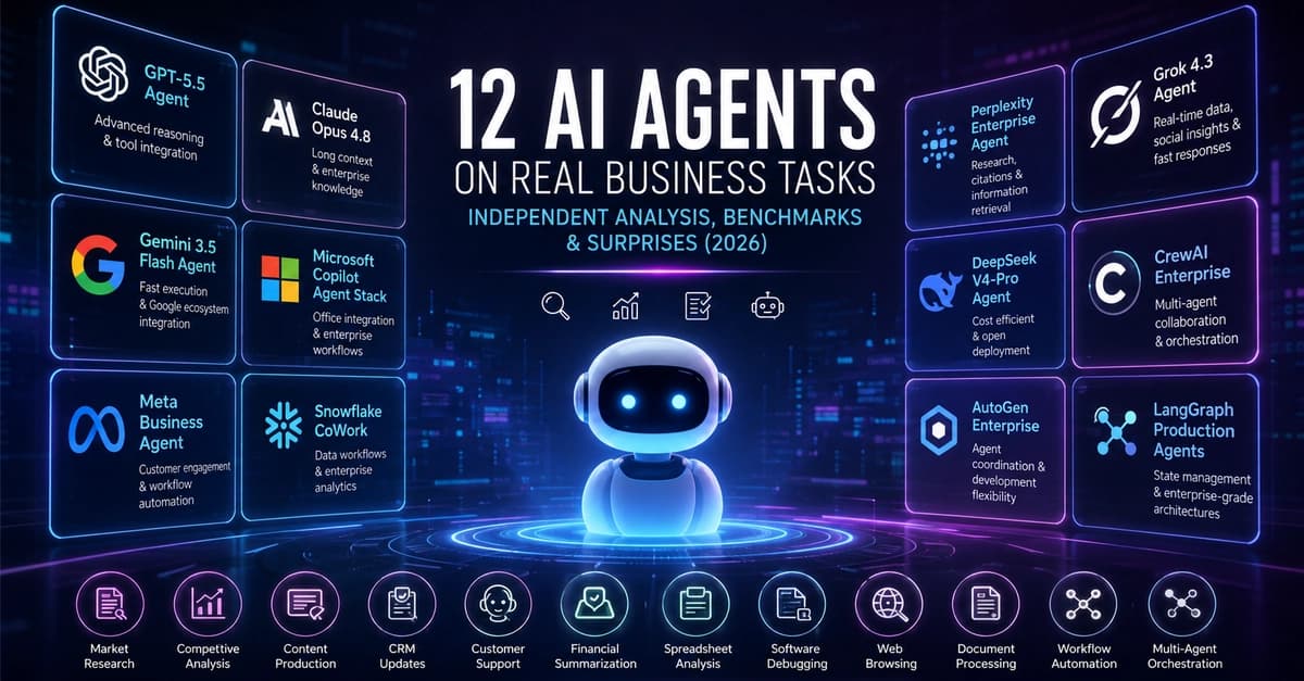 AIエージェントベンチマーク2026:実ビジネス課題で12のAIエージェントをテスト