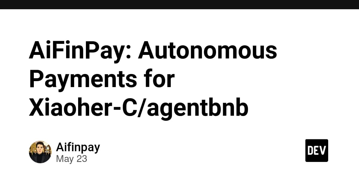 AiFinPay: Autonomous Payments for Xiaoher-C/agentbnb