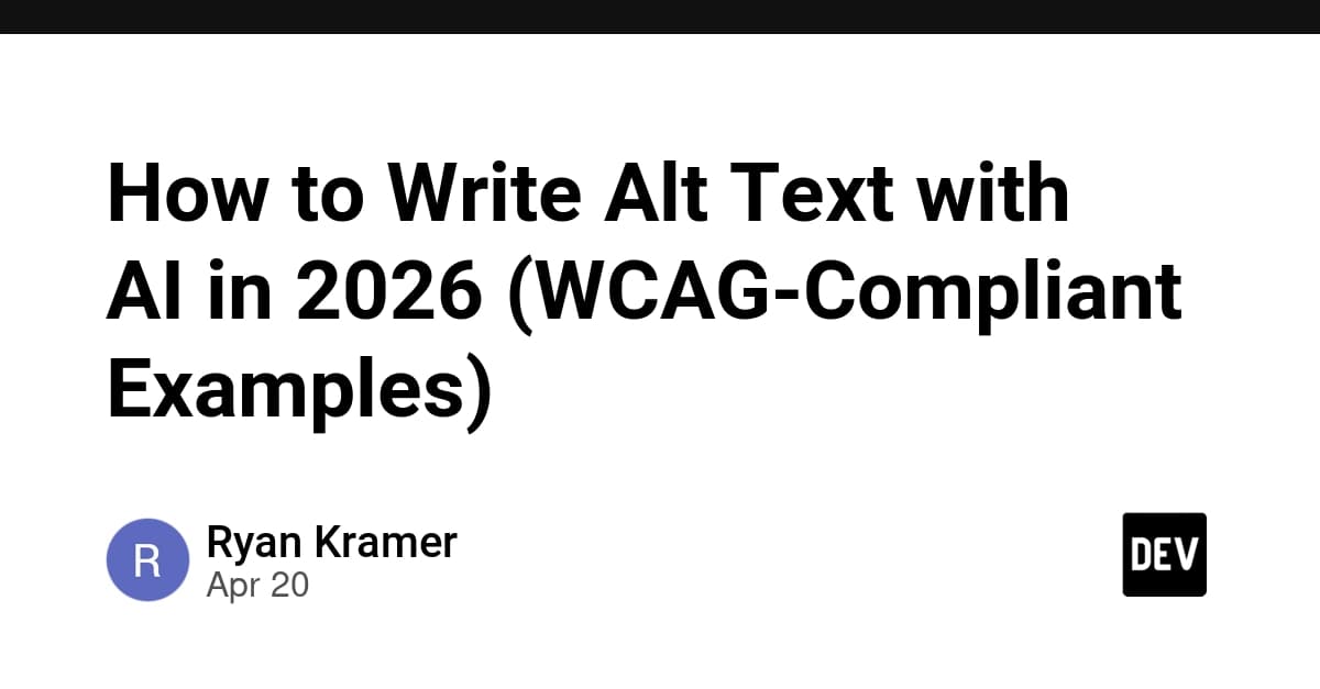 How to Write Alt Text with AI in 2026 (WCAG-Compliant Examples)