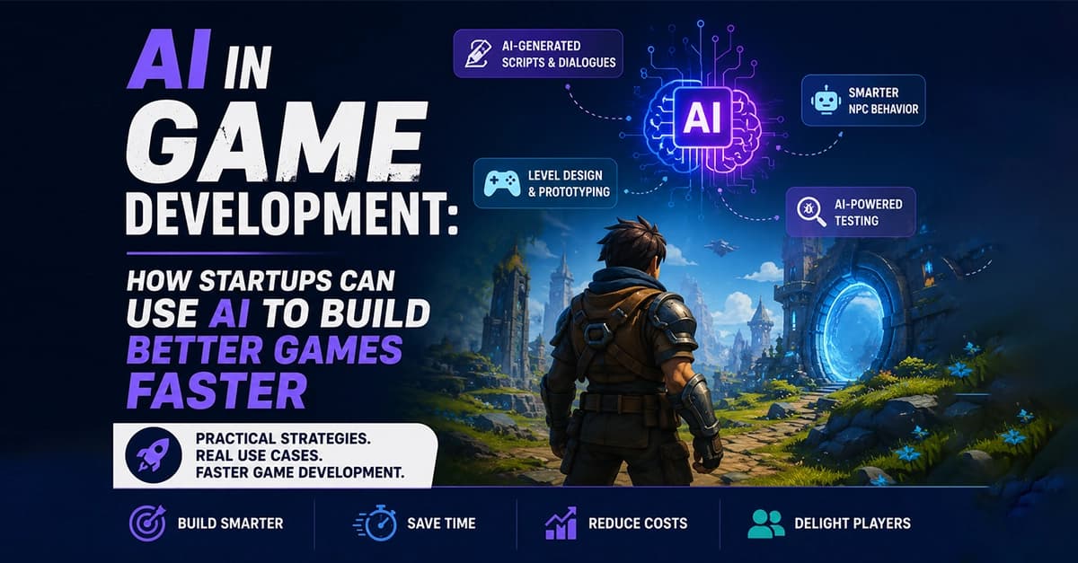 AI in Game Development: How Startups Can Use AI to Build Better Games Faster