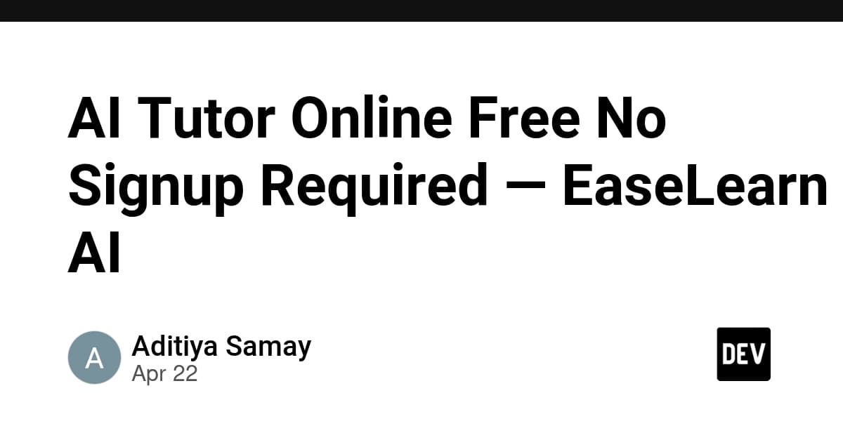 AI Tutor Online Free No Signup Required — EaseLearn AI