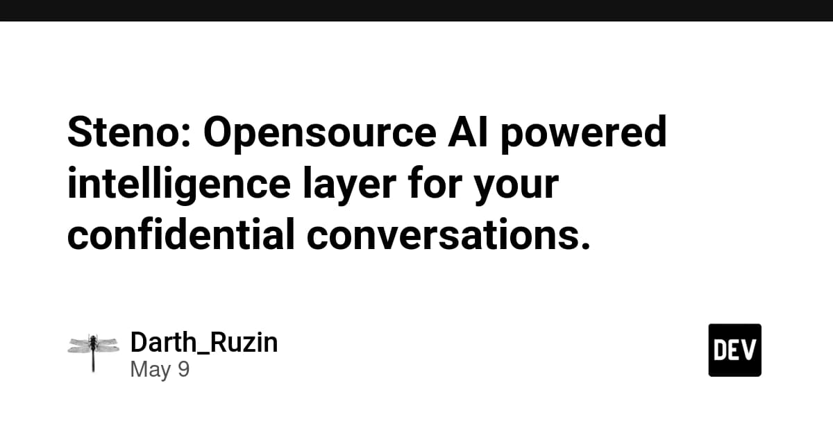 Steno: Opensource AI powered intelligence layer for your confidential conversations.