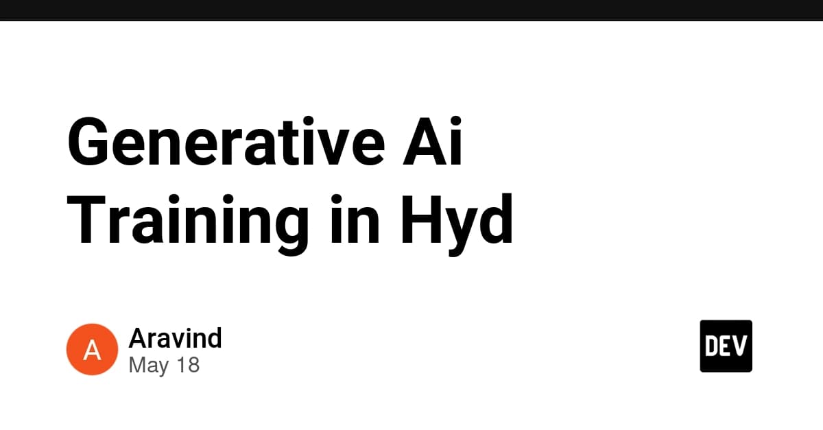 Generative Ai Training in Hyd