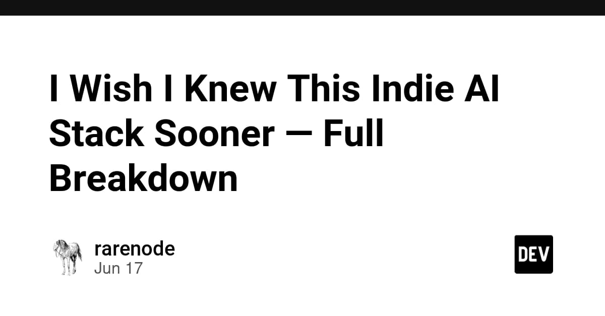 I Wish I Knew This Indie AI Stack Sooner — Full Breakdown