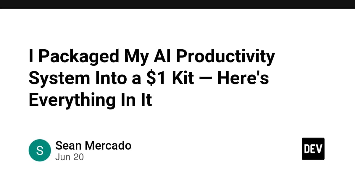 I Packaged My AI Productivity System Into a $1 Kit — Here's Everything In It