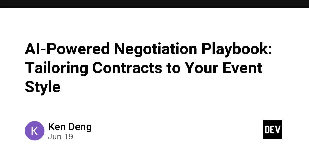AI-Powered Negotiation Playbook: Tailoring Contracts to Your Event Style