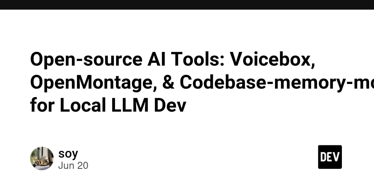 Open-source AI Tools: Voicebox, OpenMontage, & Codebase-memory-mcp for Local LLM Dev