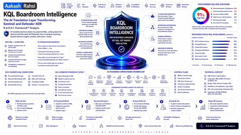 KQL Boardroom Intelligence|R.A.H.S.I. Framework™による分析:AIの翻訳レイヤーがSentinelとDefender XDRを変える