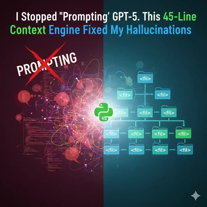 I Stopped "Prompting" GPT-5. This 45-Line Context Engine Fixed My Hallucinations.